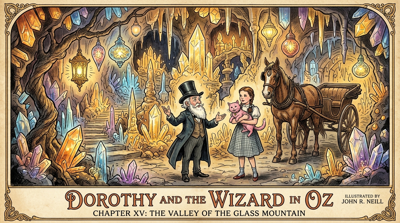 Dorothy and the Wizard in Oz Fantasy Illustration