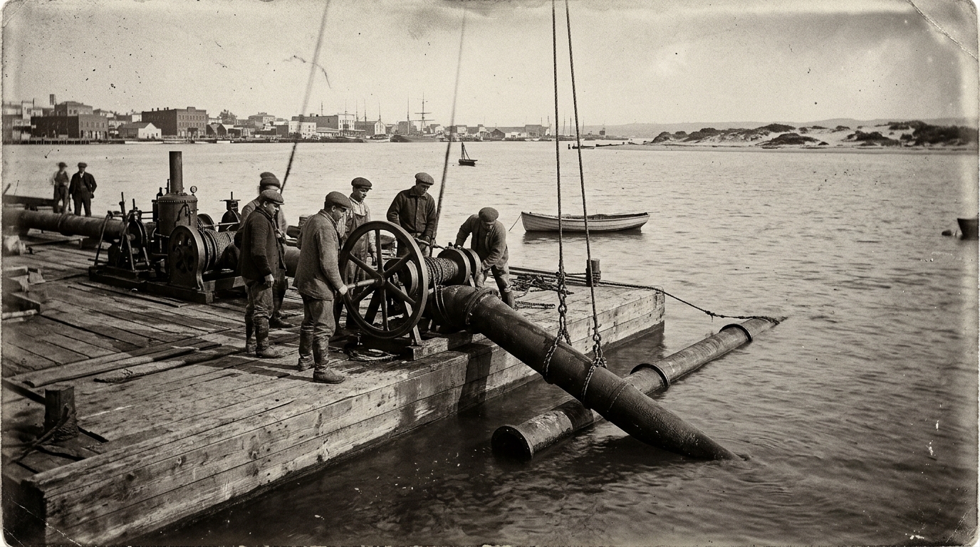 Historic 1887 Submarine Fresh Water Pipeline Crossing San Diego Bay
