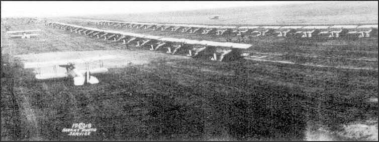 Curtiss Military JN-4 Airplanes on the Field at North Island (1918)