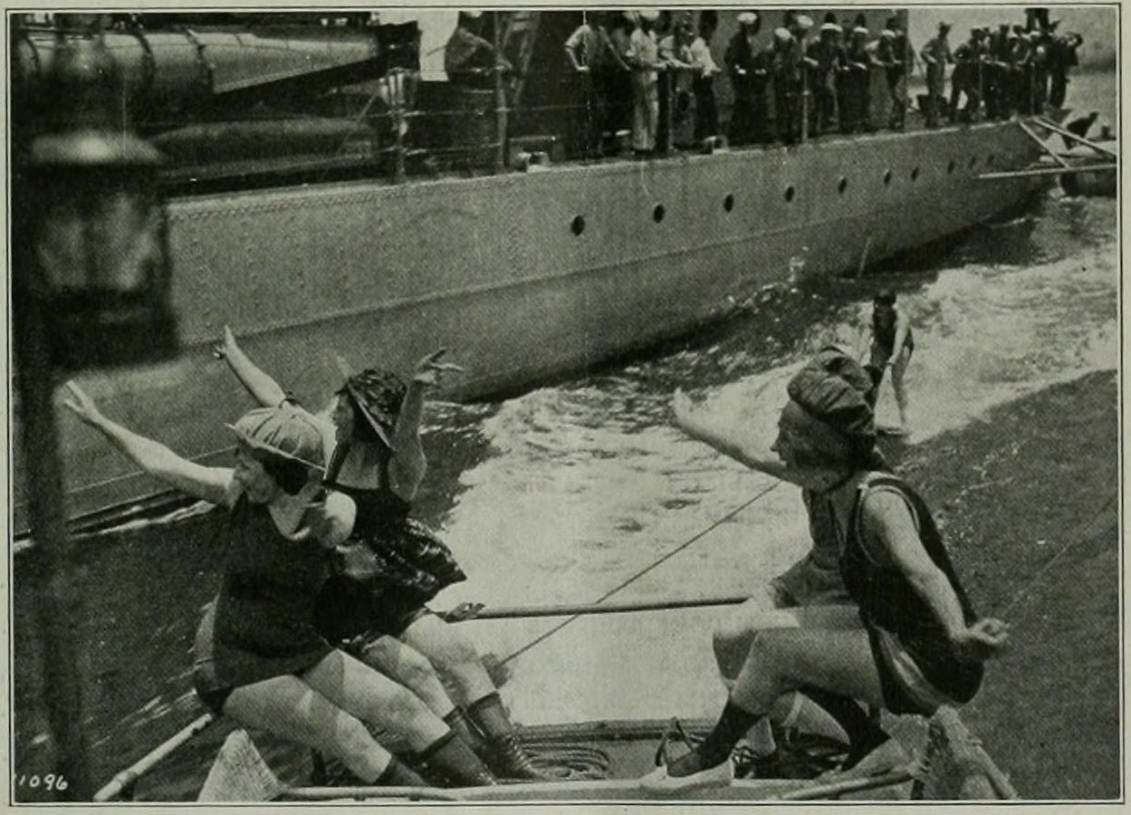 Vintage 1923 Bathing Scene at Coronado Tent City